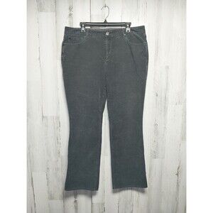 Eddie Bauer Curvy Bootcut Cords Women's Size 18 Gray Corduroy Pants